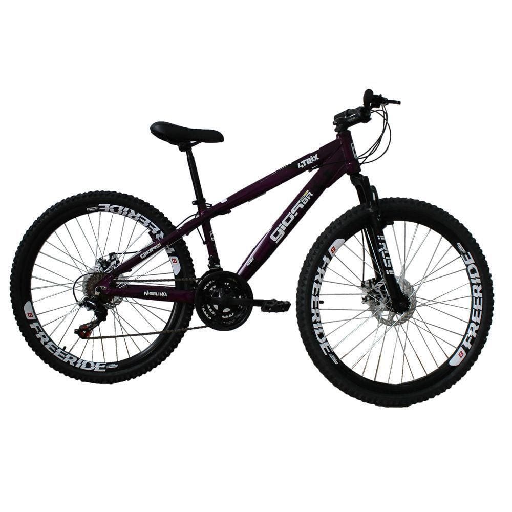 BICICLETA ARO 26 GIOS 4TRIX - AZUL BEBÊ E AZUL C/ AMORTECEDOR - Portal  Wheeling