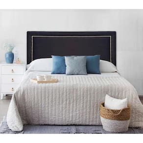 Cabeceira Estofada Reta Luxo com Tachas - King