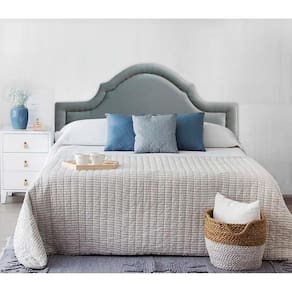 Cabeceira Estofada Provençal Luxo com Tachas - Queen