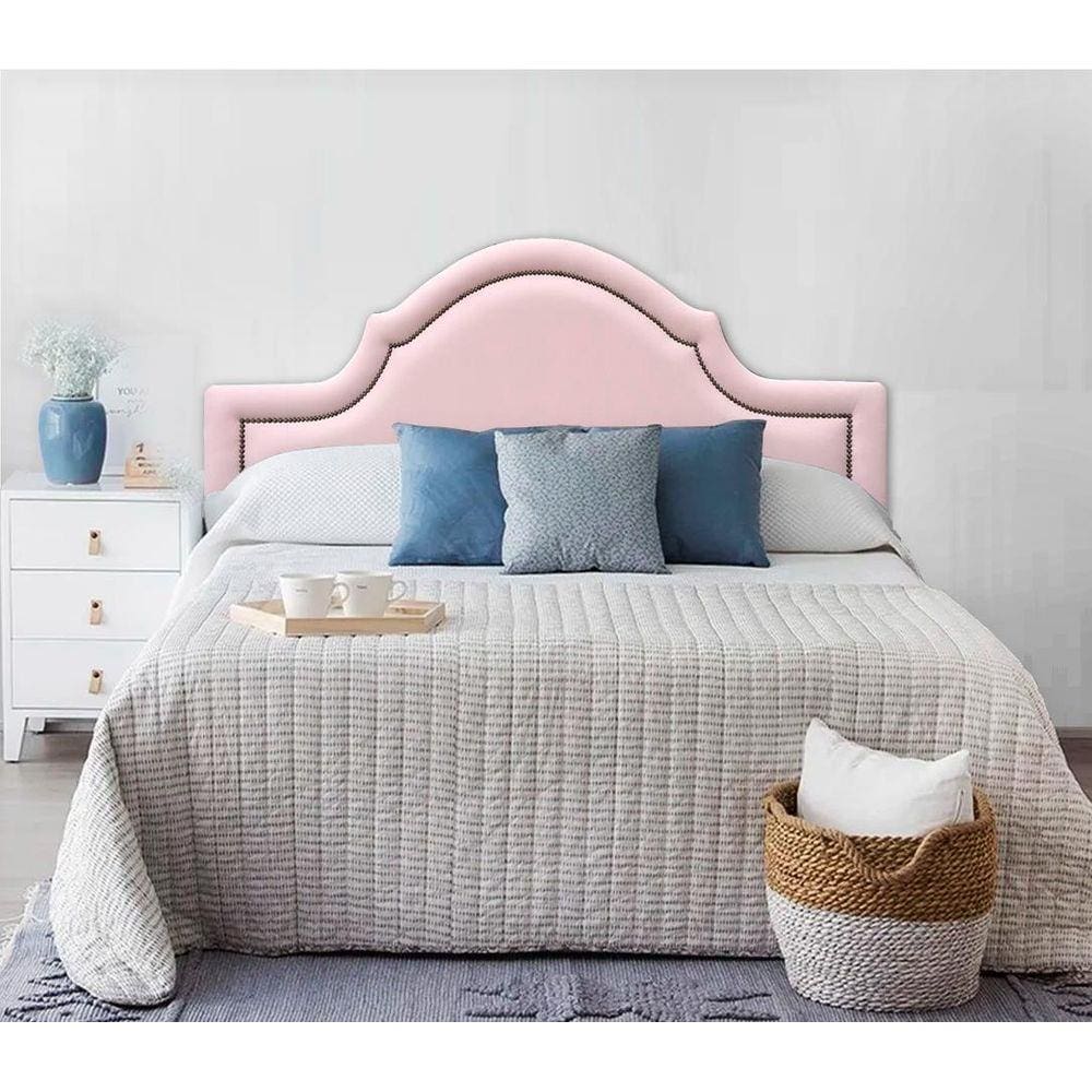 Cabeceira Estofada Provençal Luxo com Tachas - King