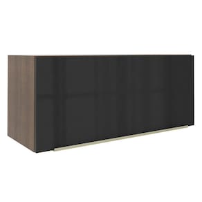 Armário Aéreo Madesa Lux 80 cm 1 Porta Suspensa - Rustic/Preto