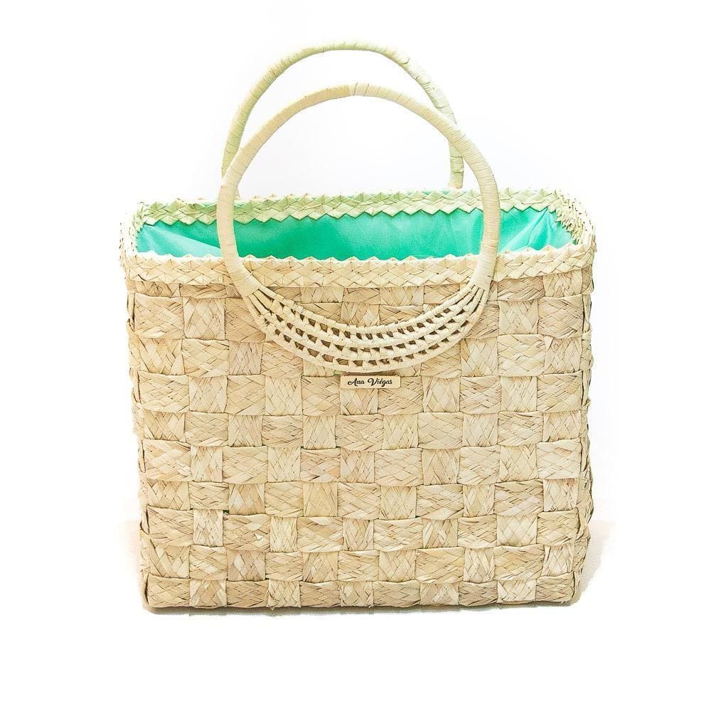 Bolsa Tote Feminina Palha Praia Trançada Conforto Dia a Dia
