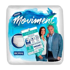 Fralda Geriátrica Bigfral Moviment Roupa Íntima Descartável Tamanho P/M