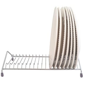 Suporte Porta 18 Pratos Organizador Armário Cozinha Cromado