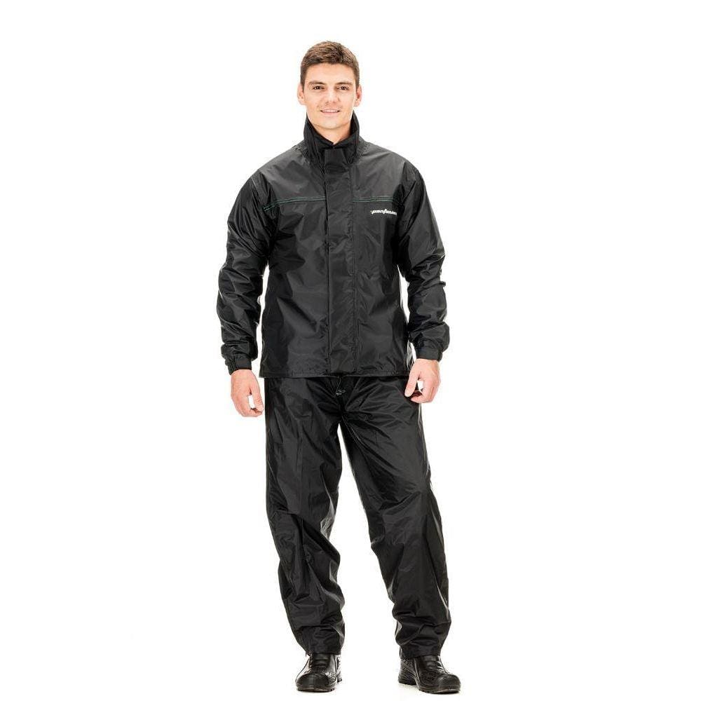 Capa Chuva Pantaneiro Nylon Moto Luxo Forro Ventilação Preto