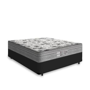 Cama Box Viúva Preta + Colchão De Molas Ensacadas - Probel - Evolution 128x188x67cm