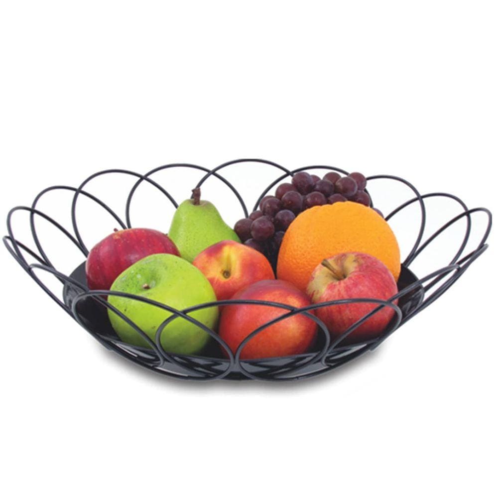 Fruteira Legumeira Argola Porta Fruta Verdura Bancada Mesa Preta