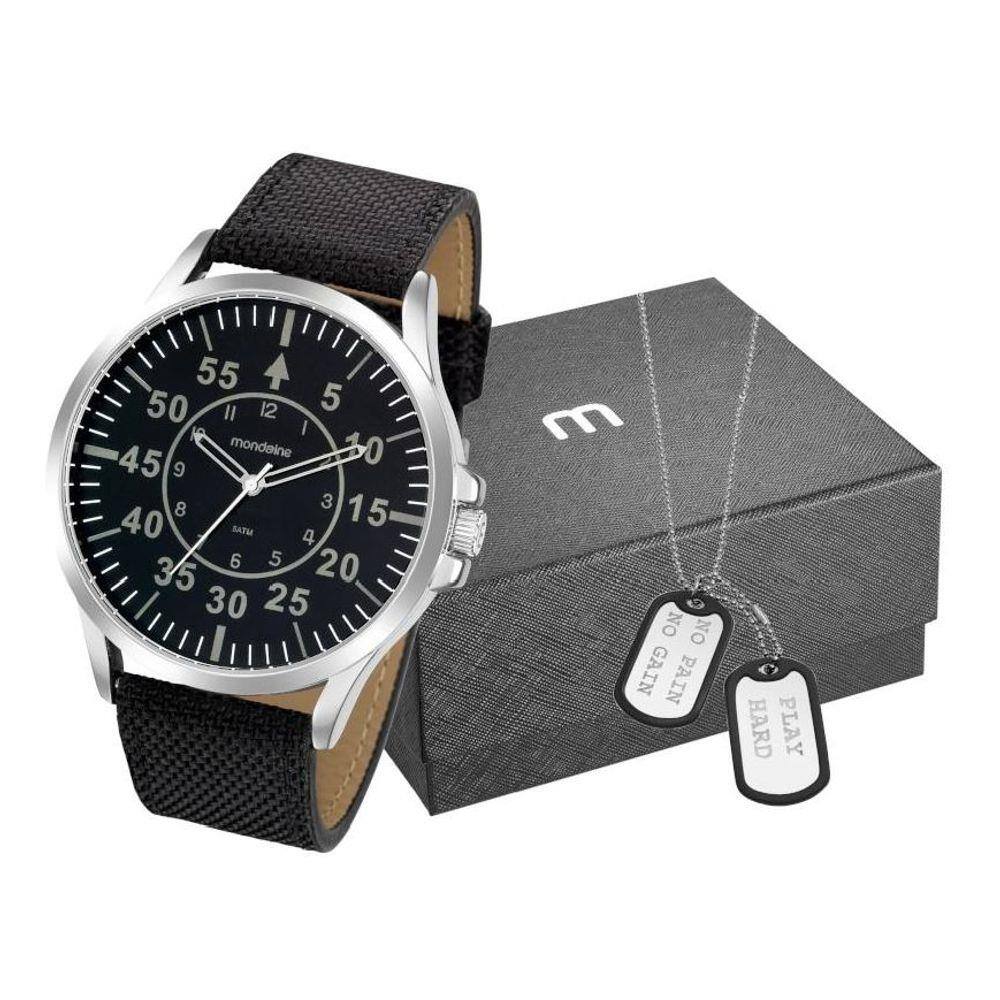Relógio Mondaine Masculino Prata Nylon 99509G0MKNJ1K1 | Casas Bahia