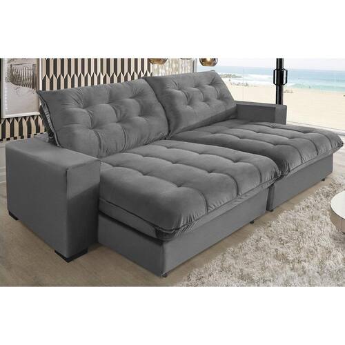 Sofá Califórnia Molas Ensacadas e Pillow Top 2,70m Cinza é boa?