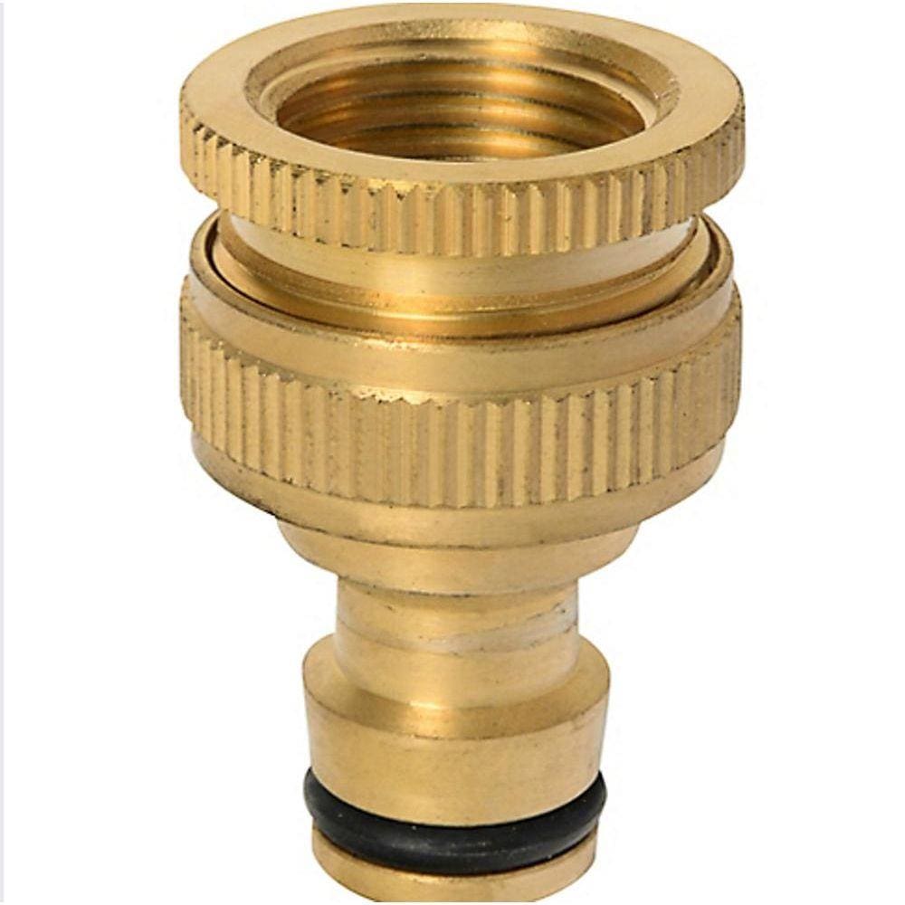 Adaptador para Mangueira de Bronze 1/2" e 3/4" Dourado Ergo
