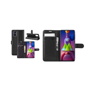 Capa Carteira (PRETA) Flip Antishock Porta Cartão Samsung Galaxy M51