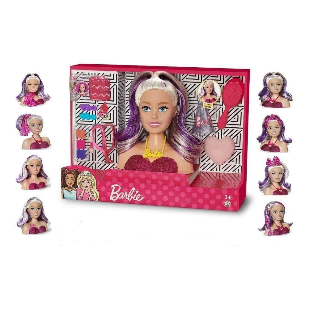 Bonecas - Busto Boneca Barbie Styling Head Faces - Maquiagem e Cabelo -  1265 Pupee