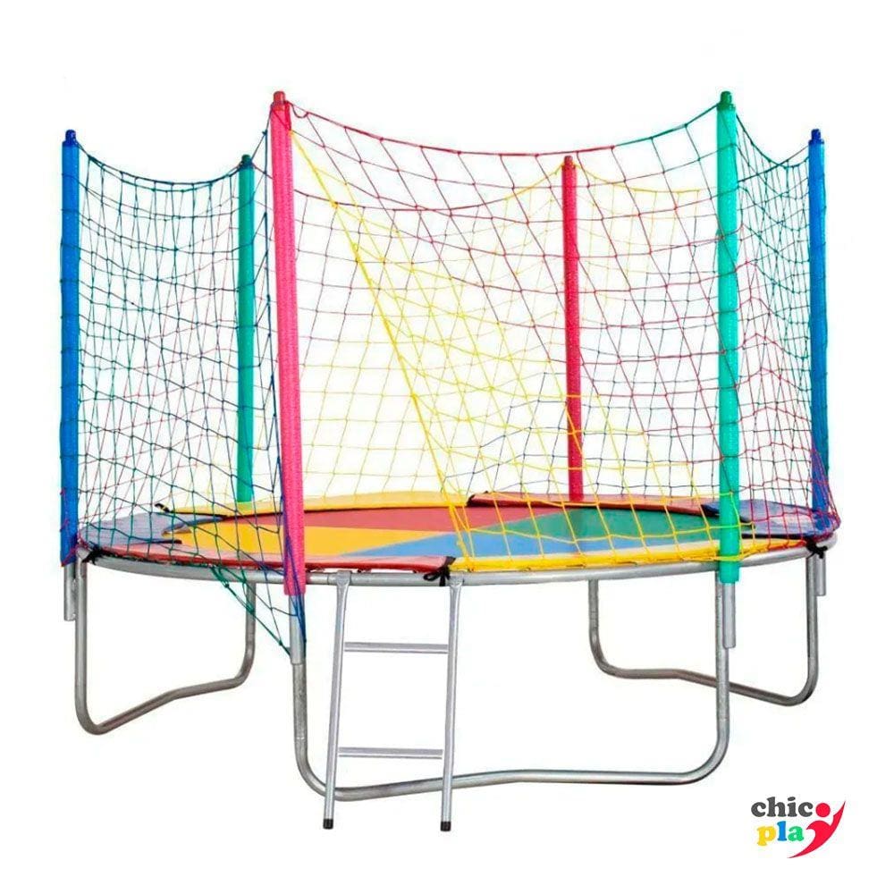Cama Elástica 2,44m ChicoPlay Lona Colorida Nacional