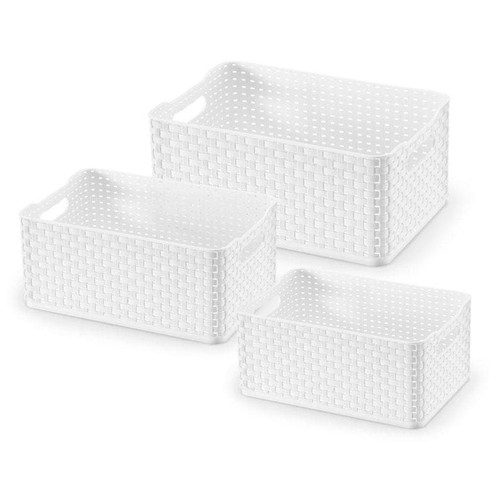 Kit de 3 Cestos Rattan - Arthi