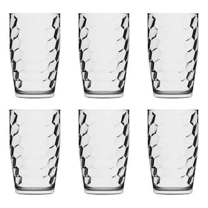 Jogo De Copos Com 6 Peças De Vidro Long Drink Poema 300Mls