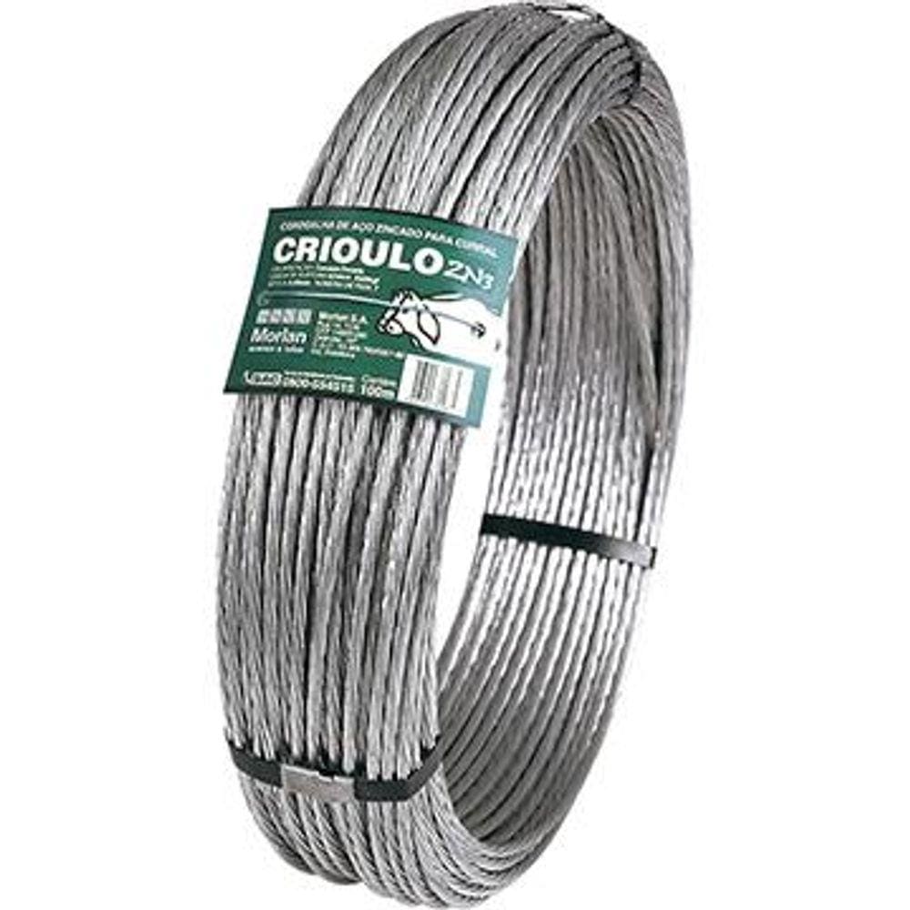Cordoalha Morlan Crioulo ZN3 7Fios Resistência 2500Kgf 100m