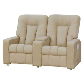 Poltrona Reclinável Jetta 2 lugares Suede Bege B 251- Matrix