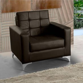 Poltrona Decorativa Thainá Corano Marrom E 289 - Matrix