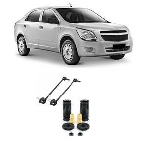 Bieleta + Kit Batente Chevrolet Cobalt Dianteiro 2012 Até 2018 O Par