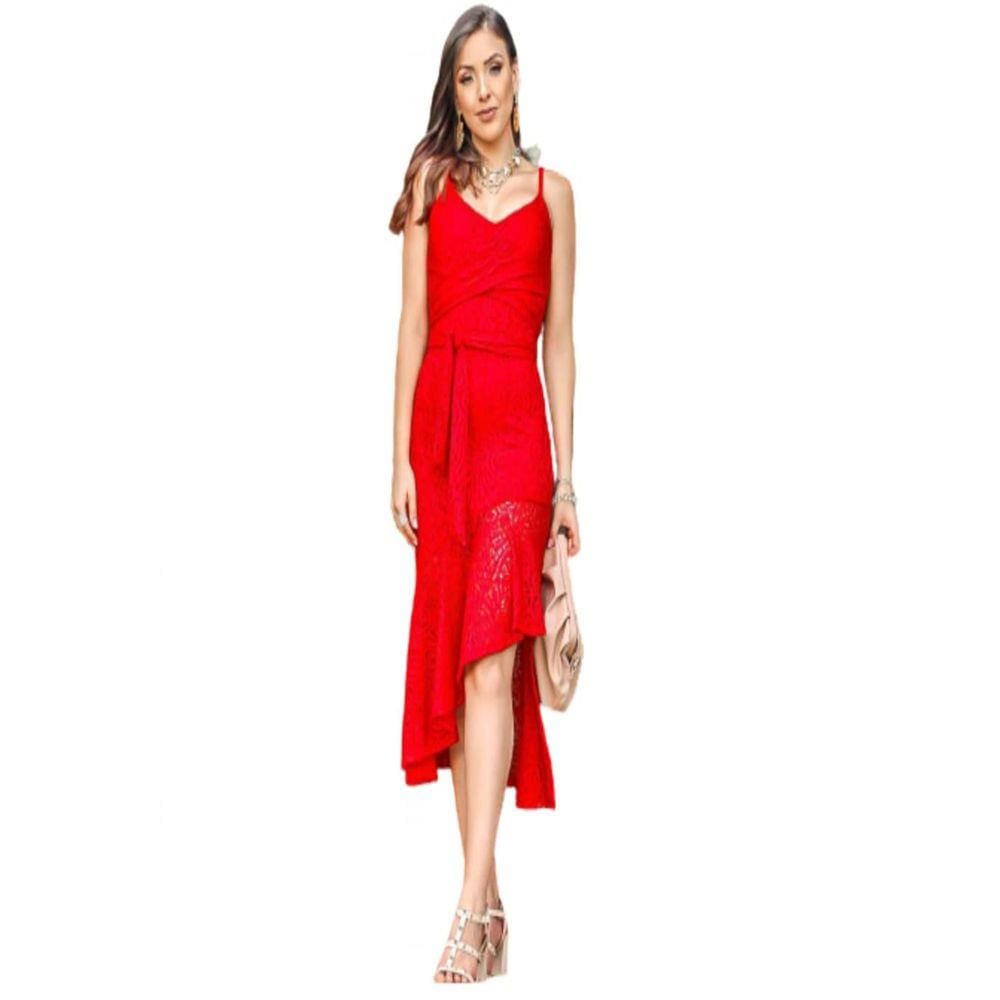 Vestido Midi Com Laço