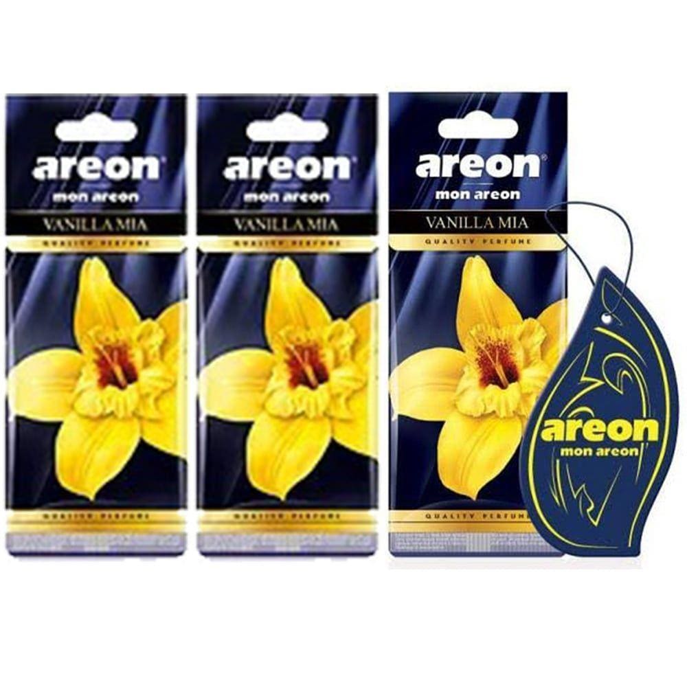 3 Perfume Pra Carro Cheirinho Aromatizador Areon Vanilla Mia