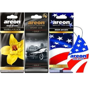 3 Perfumes Pra Carro Areon Vanilla Black,Gold,American Dream