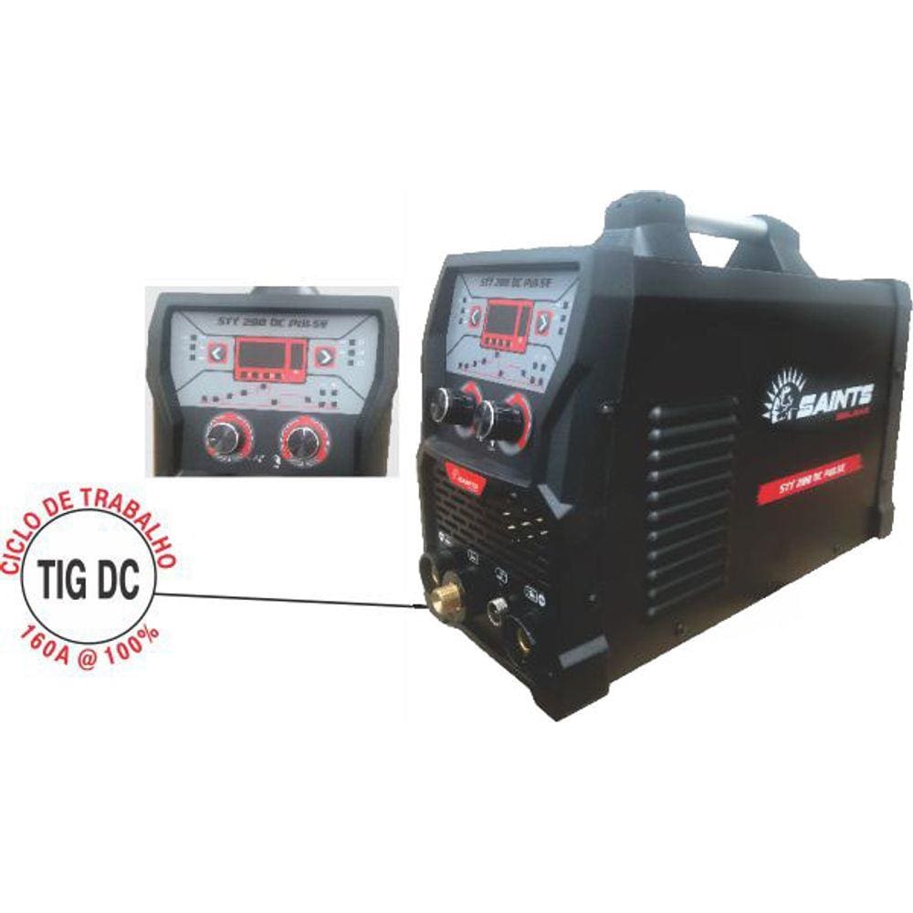 Máquina de Solda TIG DC Pulsado HF- MMA 200A Saints 220V