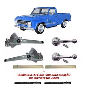 Kit Máquina Vidro Suporte Manivela A10 A14 C10 D10 Veraneio