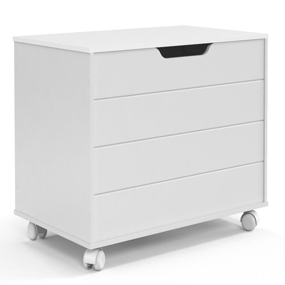 Baú Toy Matic Móveis Branco Soft 51187 Quarto Infantil