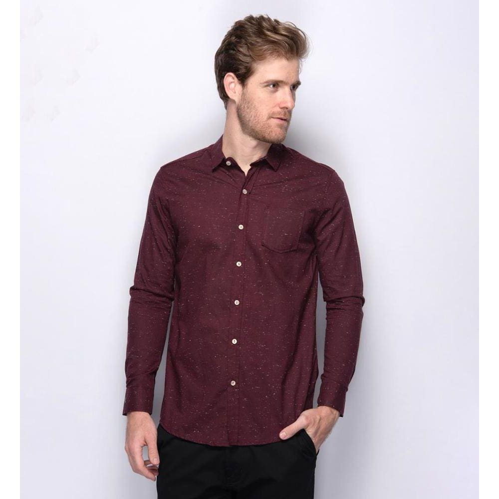 Camisa Social Masculina Teodoro Bolso Botoné Valencia Nobre