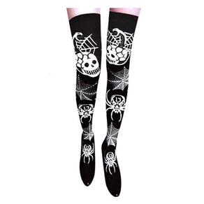 Meia Preta 7/8 Estampada - Halloween