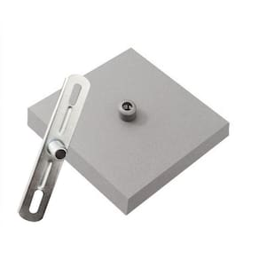 Canopla Lustre Pendente Quadrado Md-1005 12x12x2cm Cinza