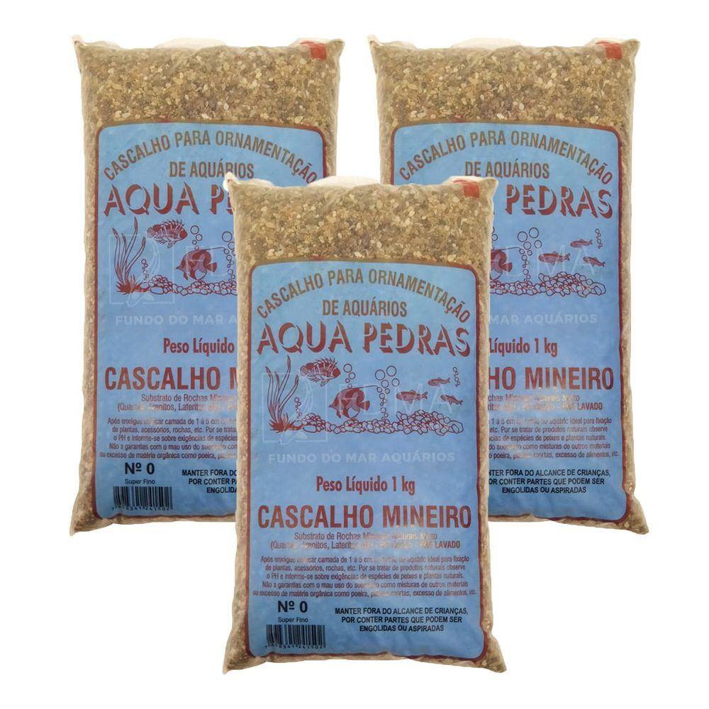Substrato Cascalho Mineiro para Aquários e Jardins N°0 3kg