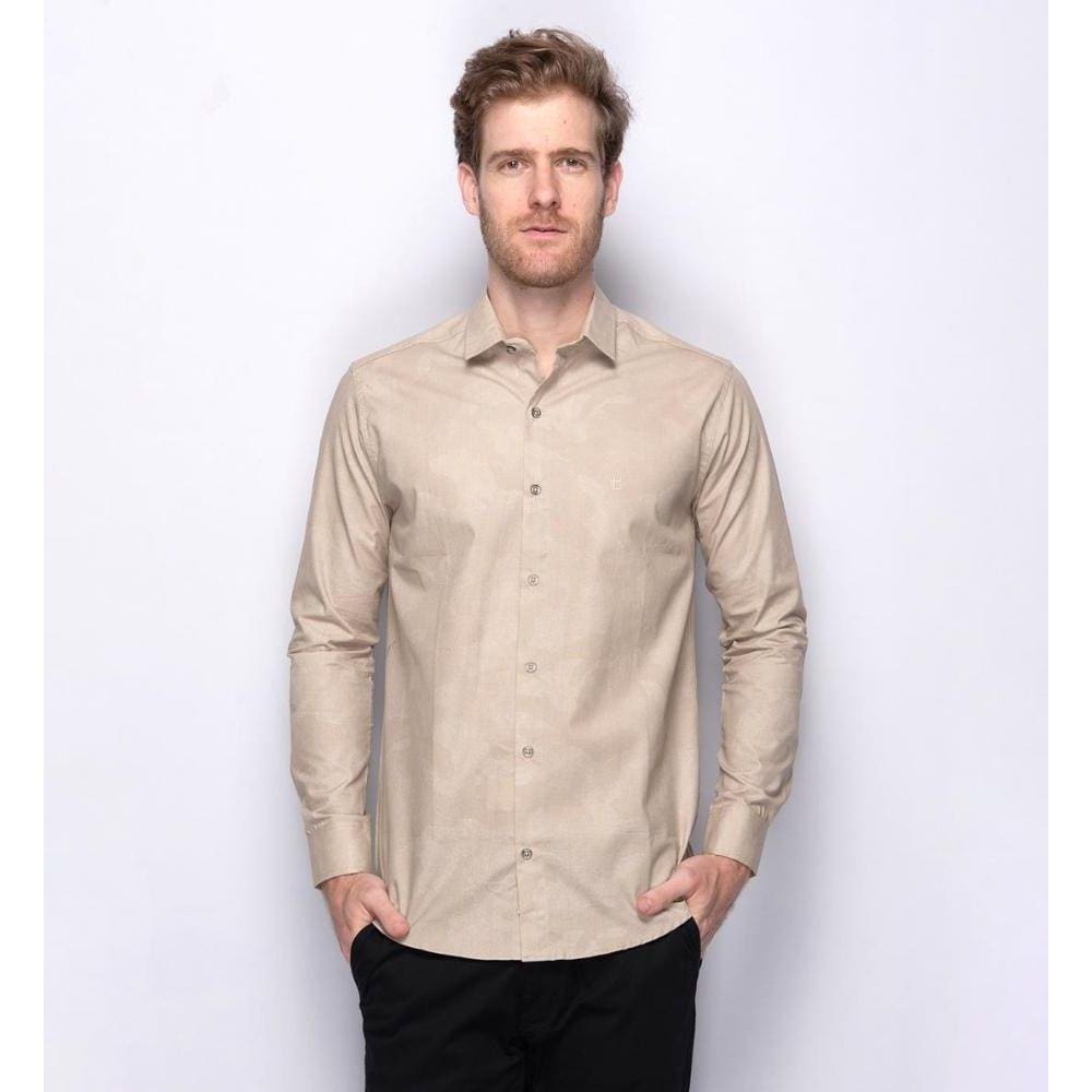 Camisa Social Masculina Slim Teodoro Camuflado 100 % Algodão
