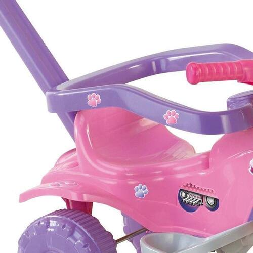 Triciclo Motoca Infantil A Pedal Resistente Rosa Bandeirante em