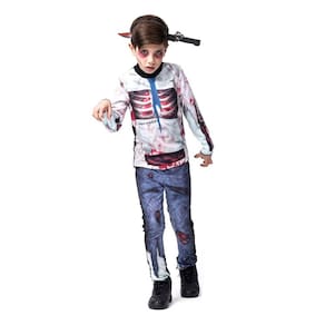 Fantasia De Zumbi Infantil Walking Dead Halloween Festas