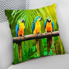 Almofada Decorativa 25X25Cm Animais - Arara Azul
