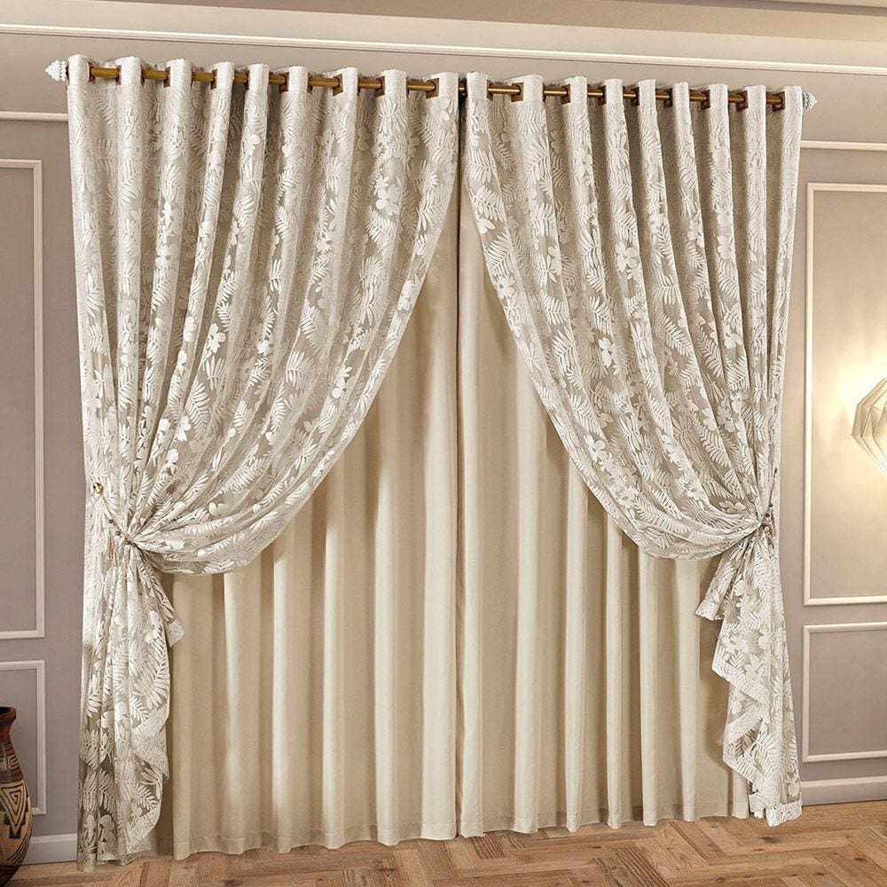 Cortina Royalle Fendi 2,60m x 1,70m altura - Varão de até 2m