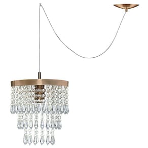 Pendente Cristal Acrilico Manucrilic Cobre Com Deslocador