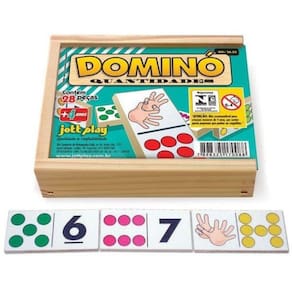 Brinquedo Educativo Dominó Quantidades 28 Peças Jottplay