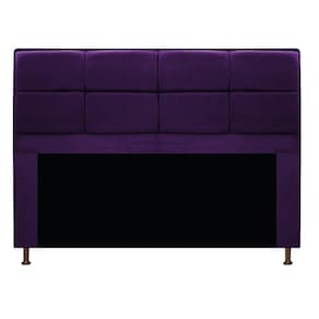 Cabeceira Munique 160cm Queen Size Suede Roxo Adj Decor
