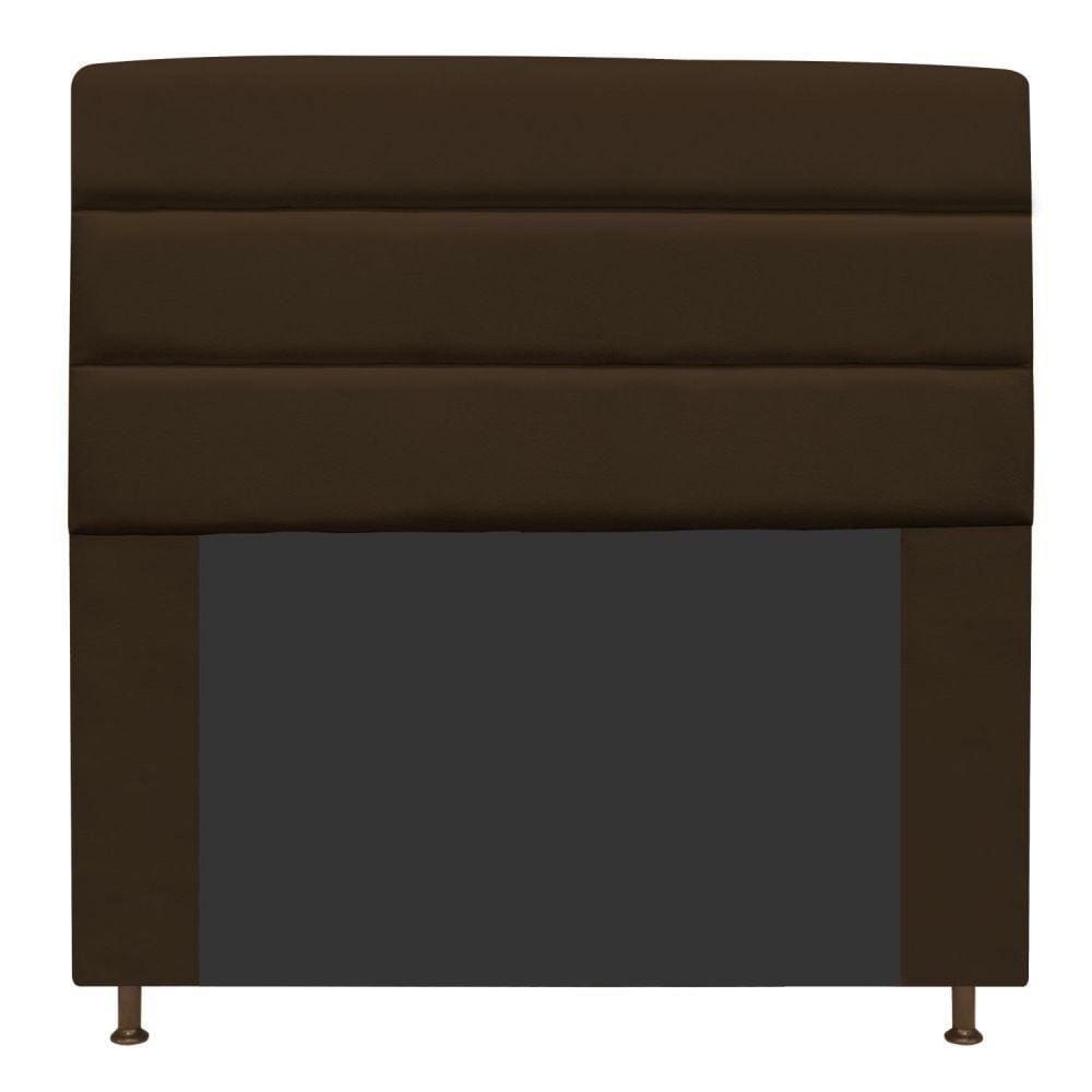 Cabeceira Estofada Turim 140cm Casal Suede Marrom
