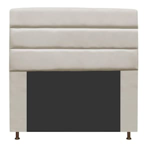 Cabeceira Estofada Turim 140cm Casal Suede Bege