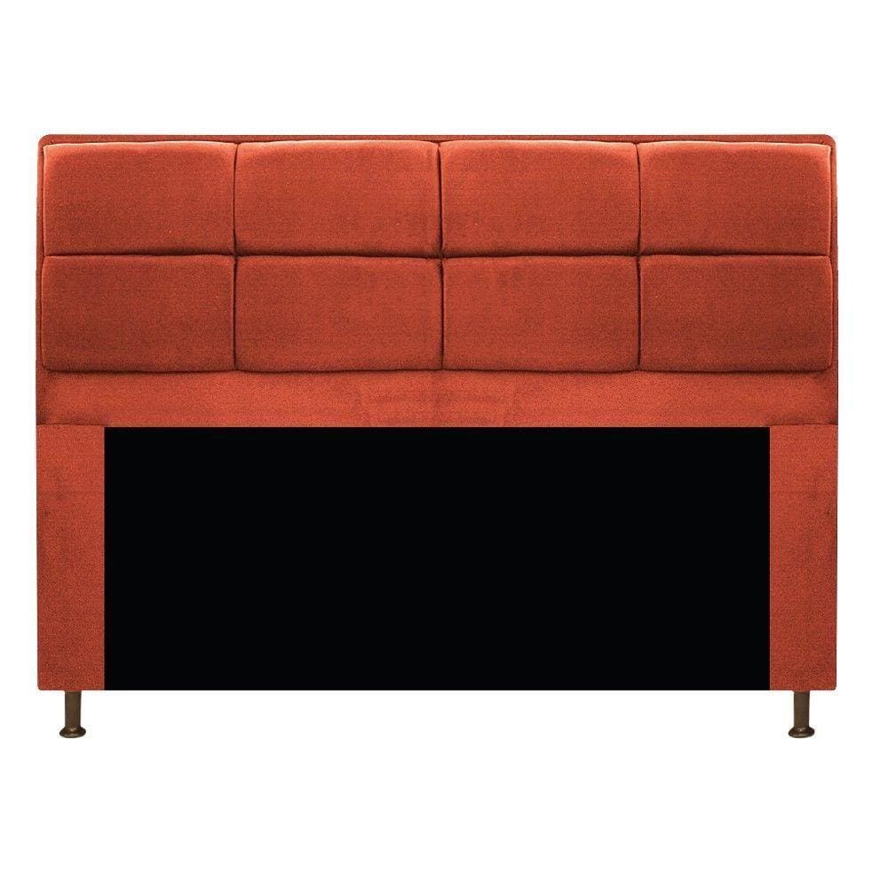 Cabeceira Munique 160cm Queen Size Suede Terracota Adj Decor