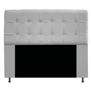Cabeceira Estofada Mel 160cm Queen Size Suede Cinza
