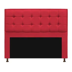 Cabeceira Copenhague 195cm King Size Suede Vermelho