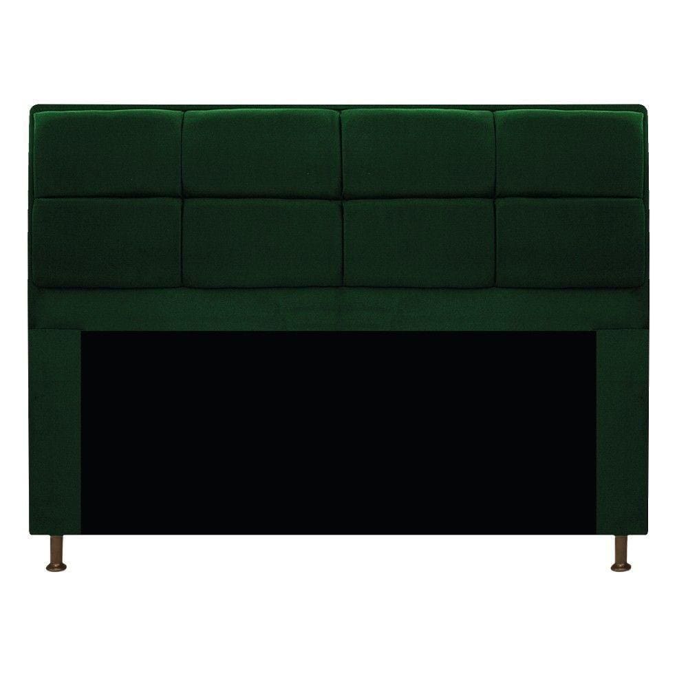 Cabeceira Munique 160cm Queen Size Suede Verde Adj Decor