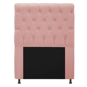 Cabeceira Estofada Cristal 90cm Solteiro Rosê Adj Decor