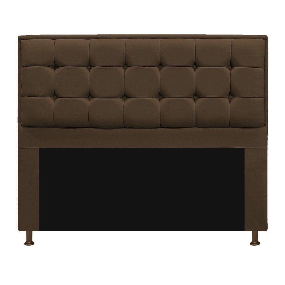 Cabeceira Copenhague 160cm Queen Size Suede Marrom