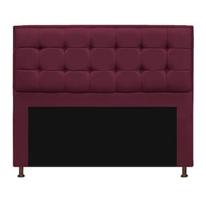Cabeceira Copenhague 160cm Queen Size Suede Bordô